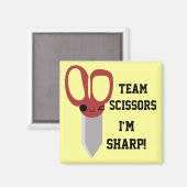 Teamschere Magnet (Vorderseite/Rückseite)