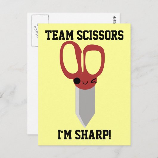 Teamschere Postkarte (Vorne/Hinten)