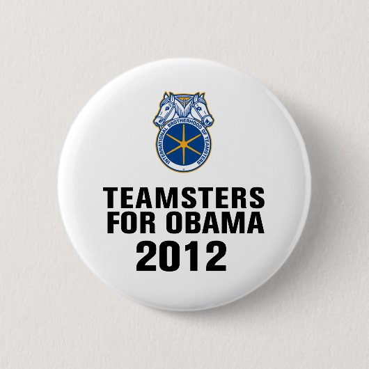 Teamsters für Obama Button (Vorderseite)