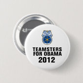 Teamsters für Obama Button (Vorne & Hinten)