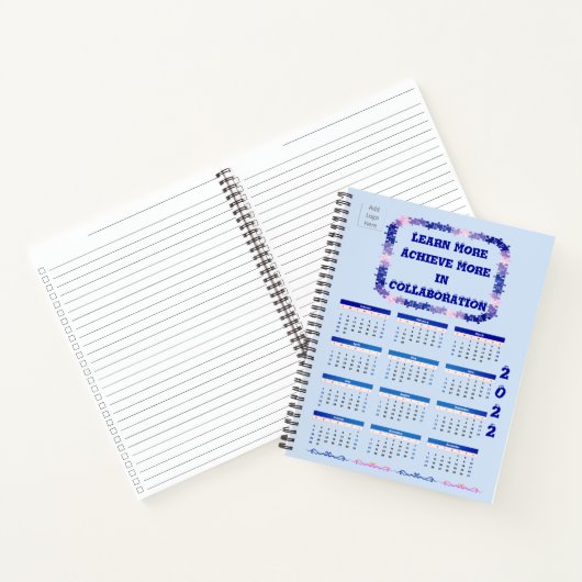 Teamwork 2022 Blue and Pink Spiral Notebook Notizblock (Innenseite)