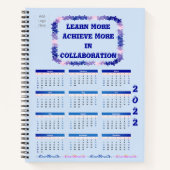 Teamwork 2022 Blue and Pink Spiral Notebook Notizblock (Vorderseite)