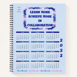 Teamwork 2022 Blue and Pink Spiral Notebook Notizblock