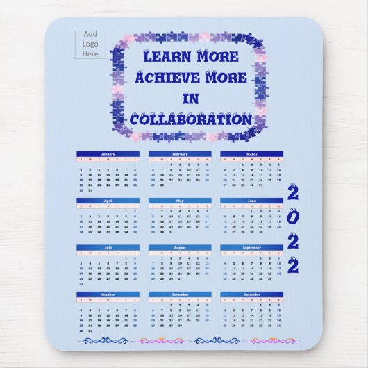 Teamwork 2022 Blue Mouse Pad Mousepad (Vorne)