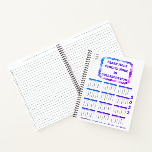Teamwork 2022 Lila Spiral-Notebook Notizblock (Innenseite)