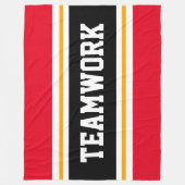 TEAMWORK Athletic Bright Red Schwarz-weiß Stripes Fleecedecke (Vorderseite)