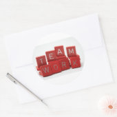 Teamwork-Aufkleber Runder Aufkleber (Umschlag)