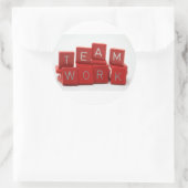 Teamwork-Aufkleber Runder Aufkleber (Tasche)