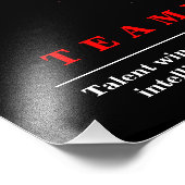 Teamwork Basketball Motivational Inspirational Fotodruck (Ecke)