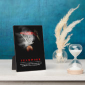 Teamwork Basketball Motivational Inspirational Fotoplatte (Seite)