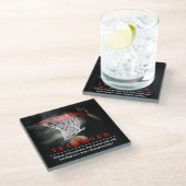 Teamwork Basketball Motivational Inspirational Glasuntersetzer (Schrägansicht)