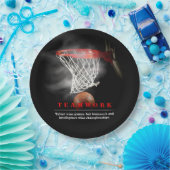 Teamwork Basketball Motivational Inspirational Pappteller (Party)