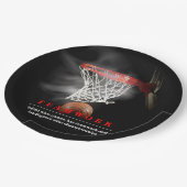 Teamwork Basketball Motivational Inspirational Pappteller (Schrägansicht)