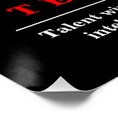 Teamwork Basketball Motivational Inspirational Poster (Ecke)