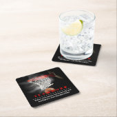 Teamwork Basketball Motivational Inspirational Rechteckiger Pappuntersetzer (Vor Ort)