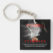 Teamwork Basketball Motivational Inspirational Schlüsselanhänger (Vorderseite)