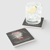 Teamwork Basketball Motivational Inspirational Steinuntersetzer (Seitenansicht)