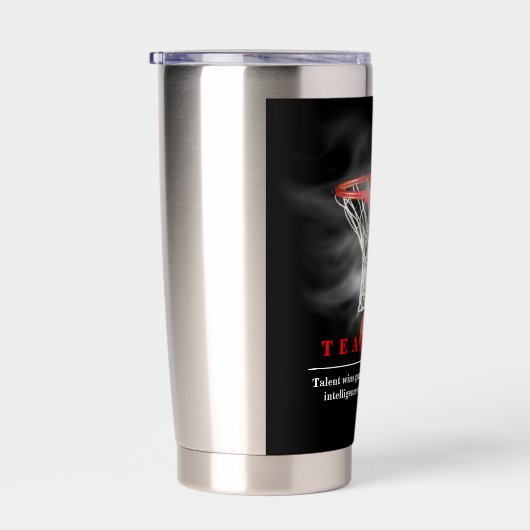 Teamwork Basketball Motivational Inspirational Thermobecher (Rechts)
