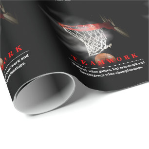 Teamwork Basketball Motivierend Inspirierend Geschenkpapier
