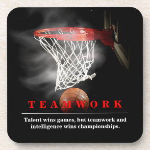 Teamwork Basketball Motivierend Inspirierend Getränkeuntersetzer
