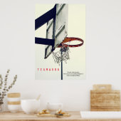 Teamwork Basketball Motivierend Sport Poster (Küche)