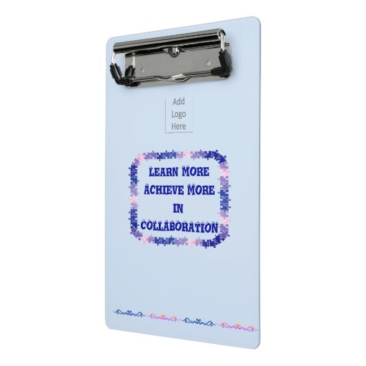 Teamwork Blue and Pink Clipboard Mini Klemmbrett (Gewinkelt2)