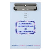 Teamwork Blue and Pink Clipboard Mini Klemmbrett (Vorderseite)