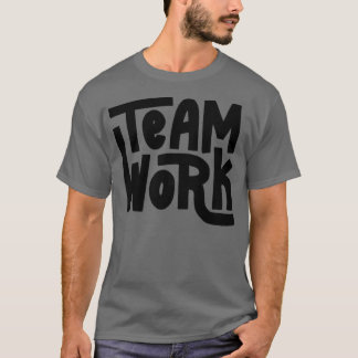 Teamwork bricht schwarz T-Shirt