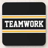 TEAMWORK Bright Orange Schwarz-weiß Racing Stripes
