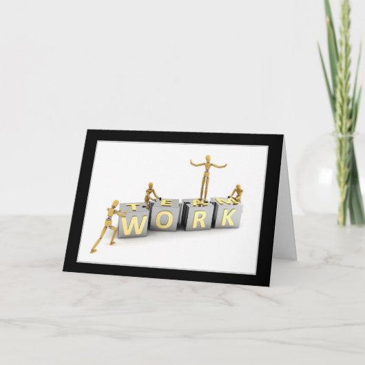 Teamwork - danke zu kardieren (Vorderseite)