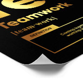 Teamwork Definition | Motivierend Poster (Ecke)
