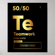Teamwork Definition | Motivierend Poster
