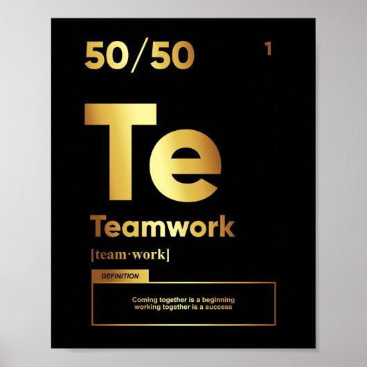 Teamwork Definition | Motivierend Poster (Vorne)