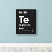 Teamwork Definition | Motivierend Poster Leinwanddruck (Insitu (Holzboden))