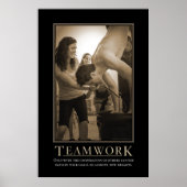 Teamwork Demotivitätstext Poster (Vorne)