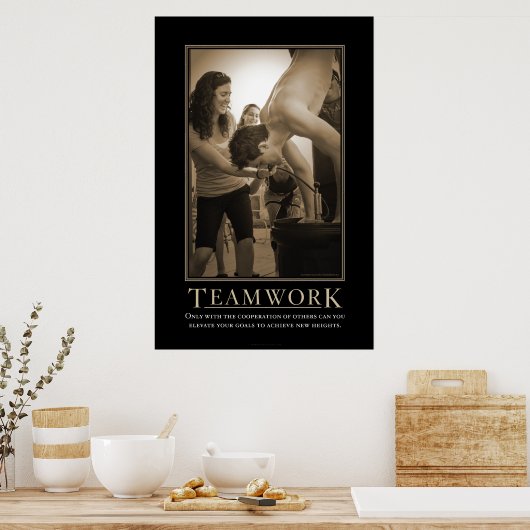 Teamwork Demotivitätstext Poster (Küche)
