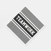TEAMWORK Fett Schwarz-weiße, graue Streifen Serviette (Ecke)