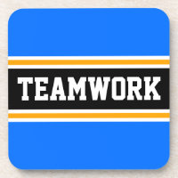 TEAMWORK Fun Bright Blue Black 70er Racing Stripes