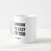 Teamwork-Gag-Geschenkidee für Kollegen Kaffeetasse (Vorderseite Links)
