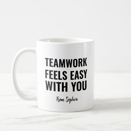 Teamwork-Gag-Geschenkidee für Kollegen Kaffeetasse (Links)