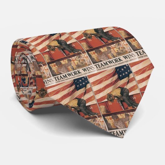 Teamwork gewinnt Krawatte des Weltkrieg-2 (Gerollt)