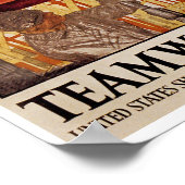 Teamwork gewinnt poster (Ecke)
