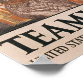 Teamwork gewinnt poster (Ecke)