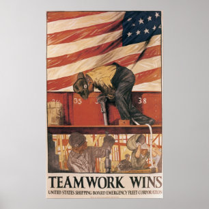 Teamwork gewinnt poster