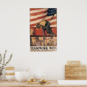 Teamwork gewinnt poster (Küche)