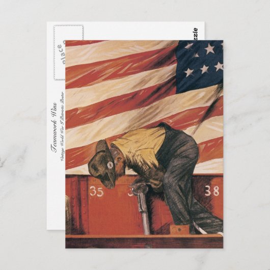 Teamwork gewinnt postkarte (Vorne/Hinten)