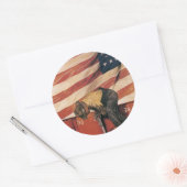 Teamwork gewinnt runder aufkleber (Umschlag)