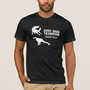 Teamwork-Grenzcollie-Disc-Hundedunkelheits-T-Shirt T-Shirt