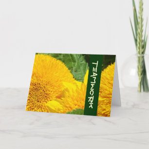 TEAMWORK Grußkarten Personalisieren Sonnenblumen Karte