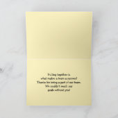 Teamwork, Hawaiian Outrigger Kanu bei Sunset Card Dankeskarte (Innenseite)